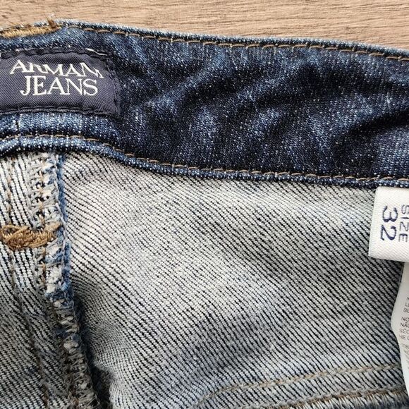 AJ Armani Jeans Women's Size 32 Bootcut Stretch Denim Blue Designer Y2K Luxury‎ - Picture 7 of 8